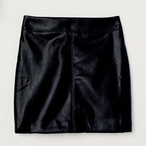 H&M Faux Leather Skirt